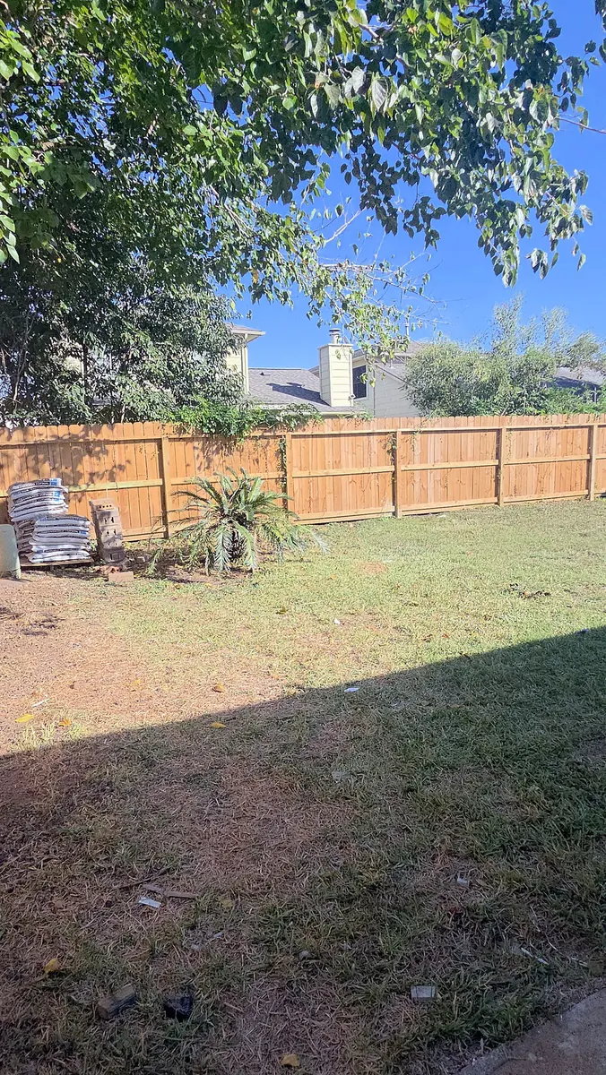 Backyard fence replacement — After