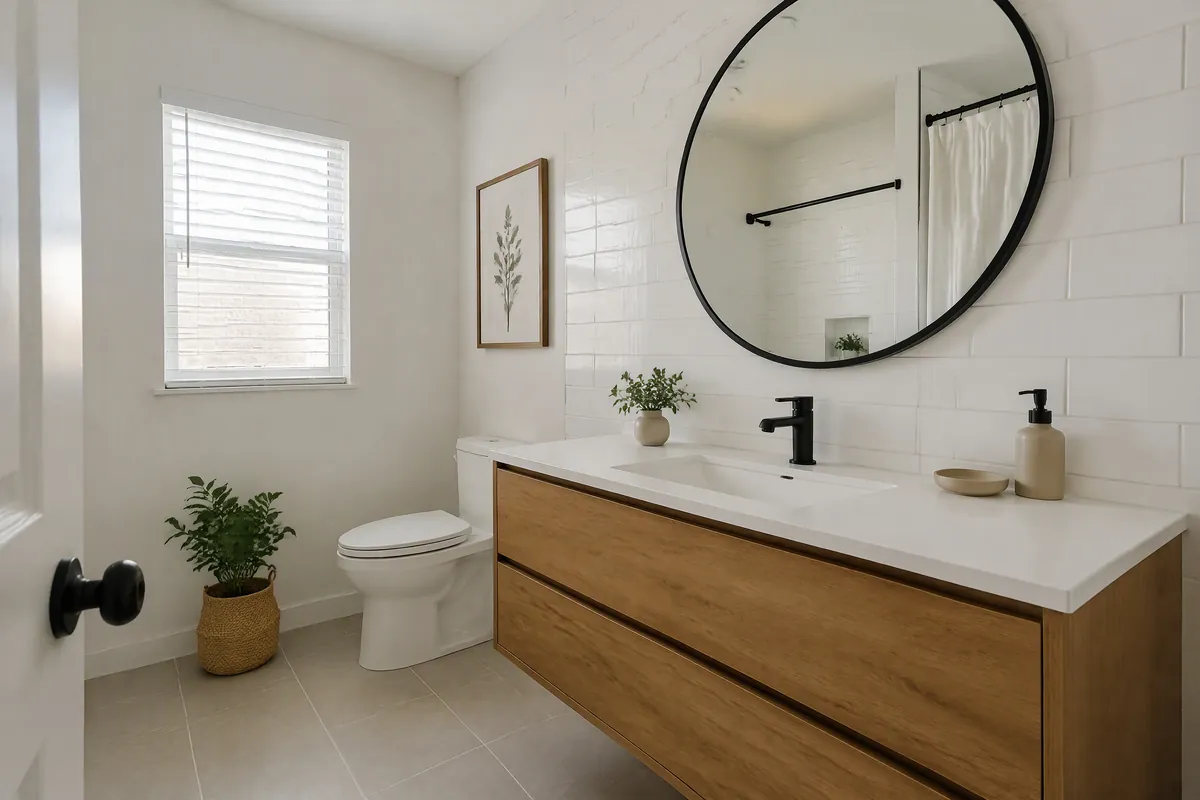 Illustration: Modern bathroom vanity