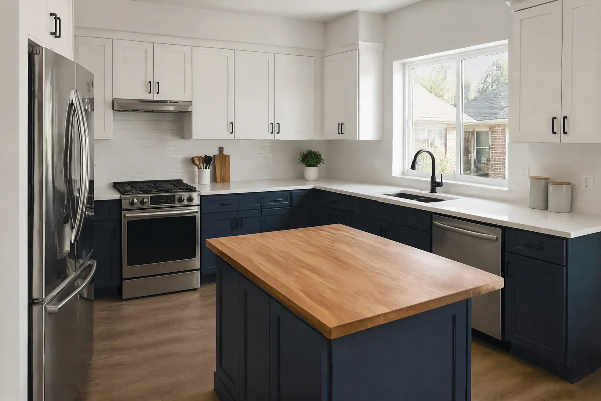 Illustration: Two-tone kitchen