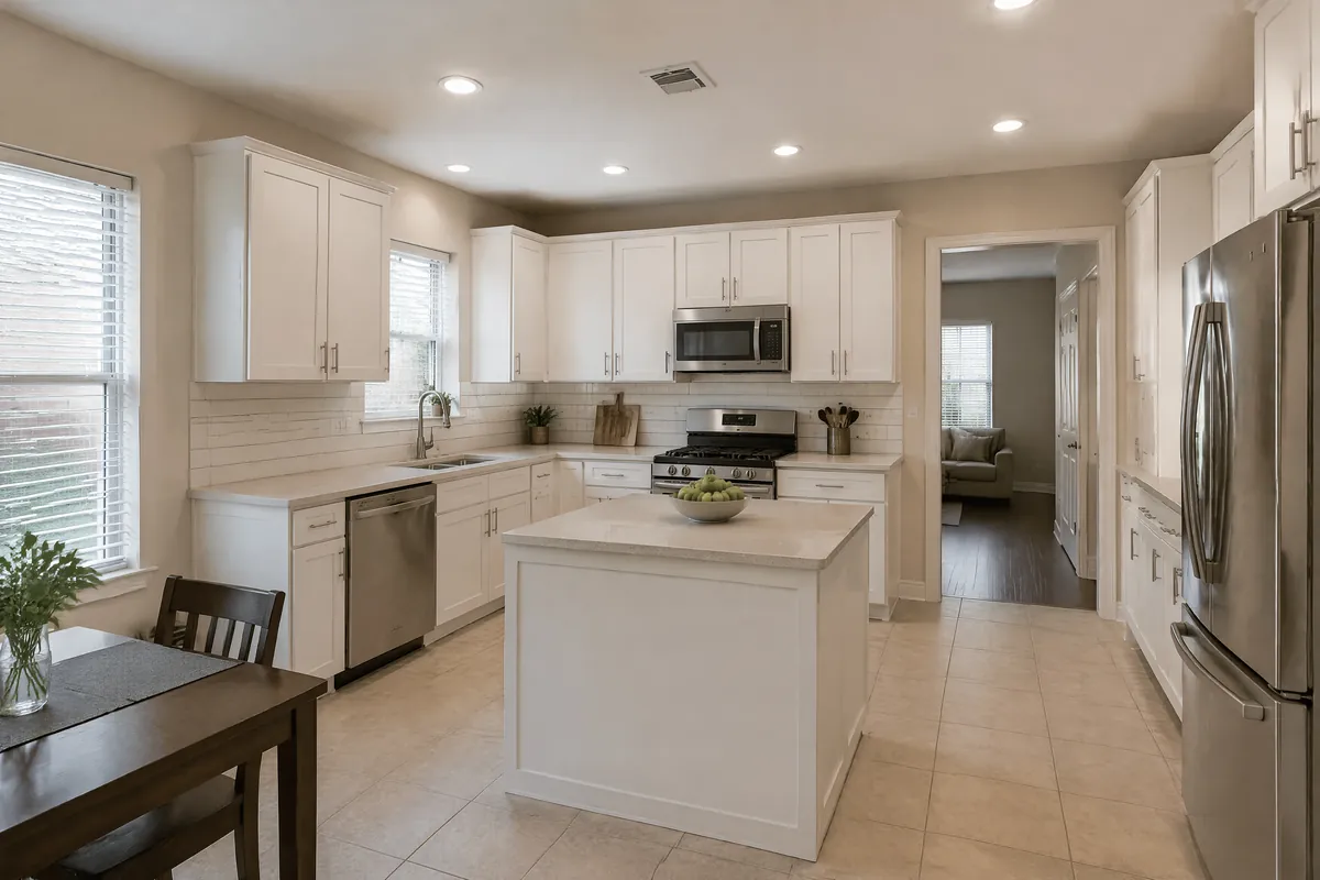 Illustration: White shaker cabinets